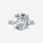 Simple Round Created Diamond CZ 925 Sterling Silver Ring