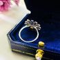 Sweet CZ Little Daisy Flower 925 Sterling Silver Ring