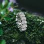 Elegant Oval 5A CZ Micro Setting 925 Sterling Silver Ring