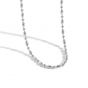 Simple Ellipse Round Beads 925 Sterling Silver Choker Necklace