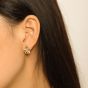 Geometry Hollow Round Wave Paper 925 Sterling Silver Stud Earrings