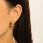 Irregular Tinfoil C Shape 925 Sterling Silver Stud Earrings