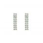 Elegant CZ Chain 925 Sterling Silver Dangling Earrings
