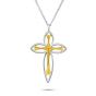 Элегантный полый золотой крест из стерлингового серебра 925 пробы DIY