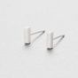 Simple Geometry Rectangle 925 Sterling Silver Earrings
