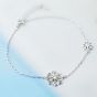 Large Small Snowflake 925 Sterling Silver Bracelet