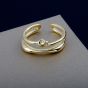 Fashion Double Layer Knot 925 Sterling Silver Adjustable Ring