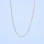 Simple Water Wave Chain 925 Sterling Silver Necklace