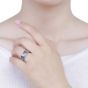Fashion nable Simple Adjustable Six Words Mantra 925 Sterling Silver Ring