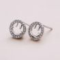 Fashion nable Simple Smile Face 925 Sterling Silver Studs Earrings