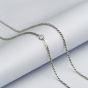 Collar de cadena de plata esterlina de cuerda trenzada vintage 925