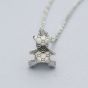 Fashion nable Simple Cute Bear 925 Sterling Silver Necklace