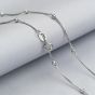 Fashion Beaded Box 925 Sterling Silver 16"/18" Chain