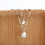 Collier double couche en argent sterling 925 I Wish Lucky Letters