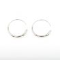 Simple O Circle 925 Sterling Silver Hoop Earrings