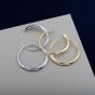 Simple O Circle 925 Sterling Silver Hoop Earrings