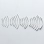Simple Thin Bend Solid 925 Sterling Silver DIY Tubes Spacers