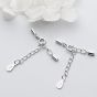Simple Waterdrop Solid 925 Sterling Silver DIY Tubu Extension Chain Necklace Bracelet