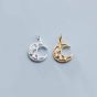 Fashion CZ Crescent Moon 925 Sterling Silver Charms Bricolage