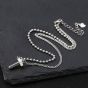 Fashion Screw Beads 925 Sterling Silver Necklace