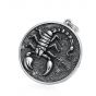 Кулон «Scorpion» с круглой биркой из стерлингового серебра 925 пробы