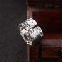 Vintage Clown Men's 925 Sterling Silver Wide Adjustable Ring