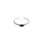 Vinatge Black CZ Twisted 925 Sterling Silver Adjustable Ring
