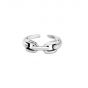 Daily Hollow Chain 925 Sterling Silver Adjustable Ring