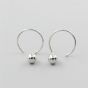Simple Round Beads 925 Sterling Silver Stud Earrings