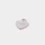 Heart Tag 925 Sterling Silver Jewelry Findings DIY Necklace Bracelet Making Accessory
