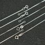 Classic 925 Sterling Silver 8 Sided Snake Chains Necklace