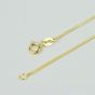 Men's 18K Yellow Gold Round Omega Snake Chain 925 Sterling Silver Necklace