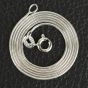 Collar redondo clásico de plata de ley 925 con cadena de serpiente Omega