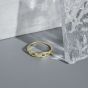 Модное кольцо с полой геометрической цепочкой из стерлингового серебра 925 пробы CZ