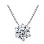 New Round CZ 925 Sterling Silver Necklace