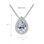 Simple Waterdrop CZ 925 Sterling Silver Necklace