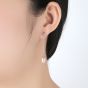 Waterdrop Natural Pearl 925 Argent Boucles d'oreilles pendantes CZ