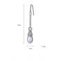 Waterdrop Natural Pearl 925 Silver CZ Dangling Earrings
