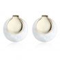 Simple Round Shell 925 Silver Studs Earrings