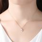 Good Luck Letter Mother Child Tag Solid 925 Sterling Silver Necklace