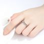 Retro Double CZ Star 925 Sterling Silver Adjustable Ring