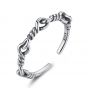 Vintage Twisted Knot 925 Sterling Silver Adjustable Ring