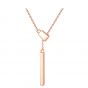 Elegant Geometry Lock 925 Sterling Silver Dangling Necklace