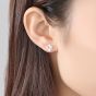 Asymmetric Hollow Ice Cream 925 Sterling Silver Studs Earrings
