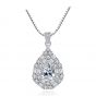 Beautiful CZ Waterdrop 925 Sterling Silver Necklace