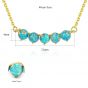 Classic Created Opal Beads 925 Sterling Silver Necklace