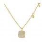 Classic Square CZ 925 Sterling Silver Necklace