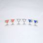 Geometry Triangle Created Opal 925 Sterling Silver Stud Earrings
