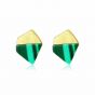 Fashion Irregular Geometry Created Turquoise 925 Sterling Silver Stud Earrings