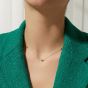 Elegante collar de plata de ley con rectángulo de esmeralda verde oliva creado